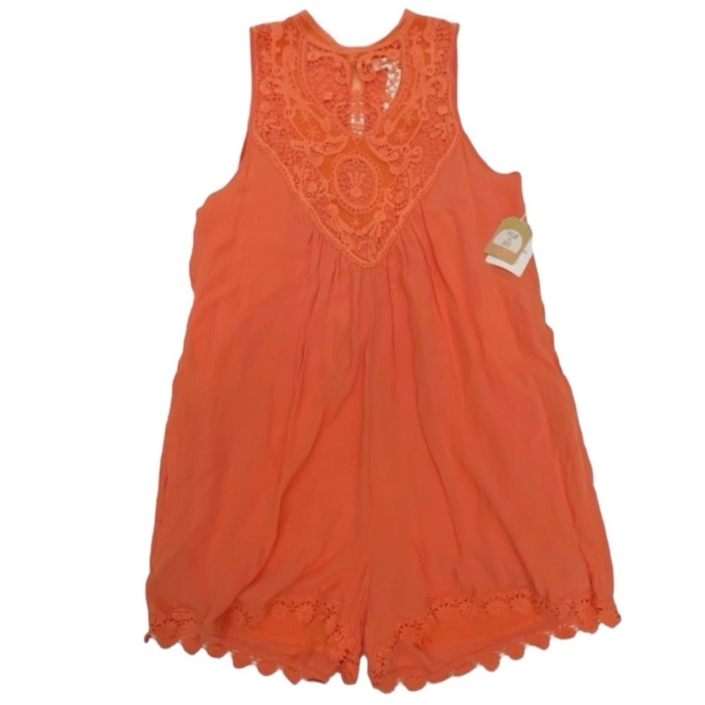 Taylor & Sage Orange Garden Romper